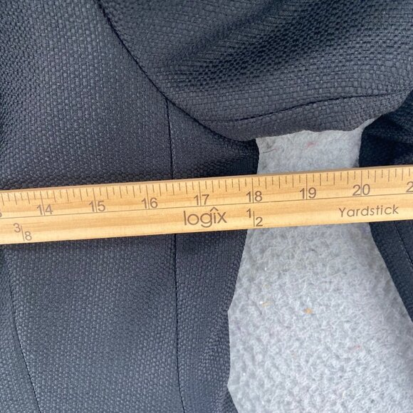 Calvin Klein Blazer Womens 8 Black Woven Button Up Pockets Office Career Work - Picture 7 of 11